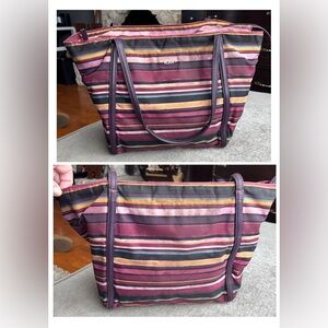 Tumi Large Canvas Bag with Leather Trim
